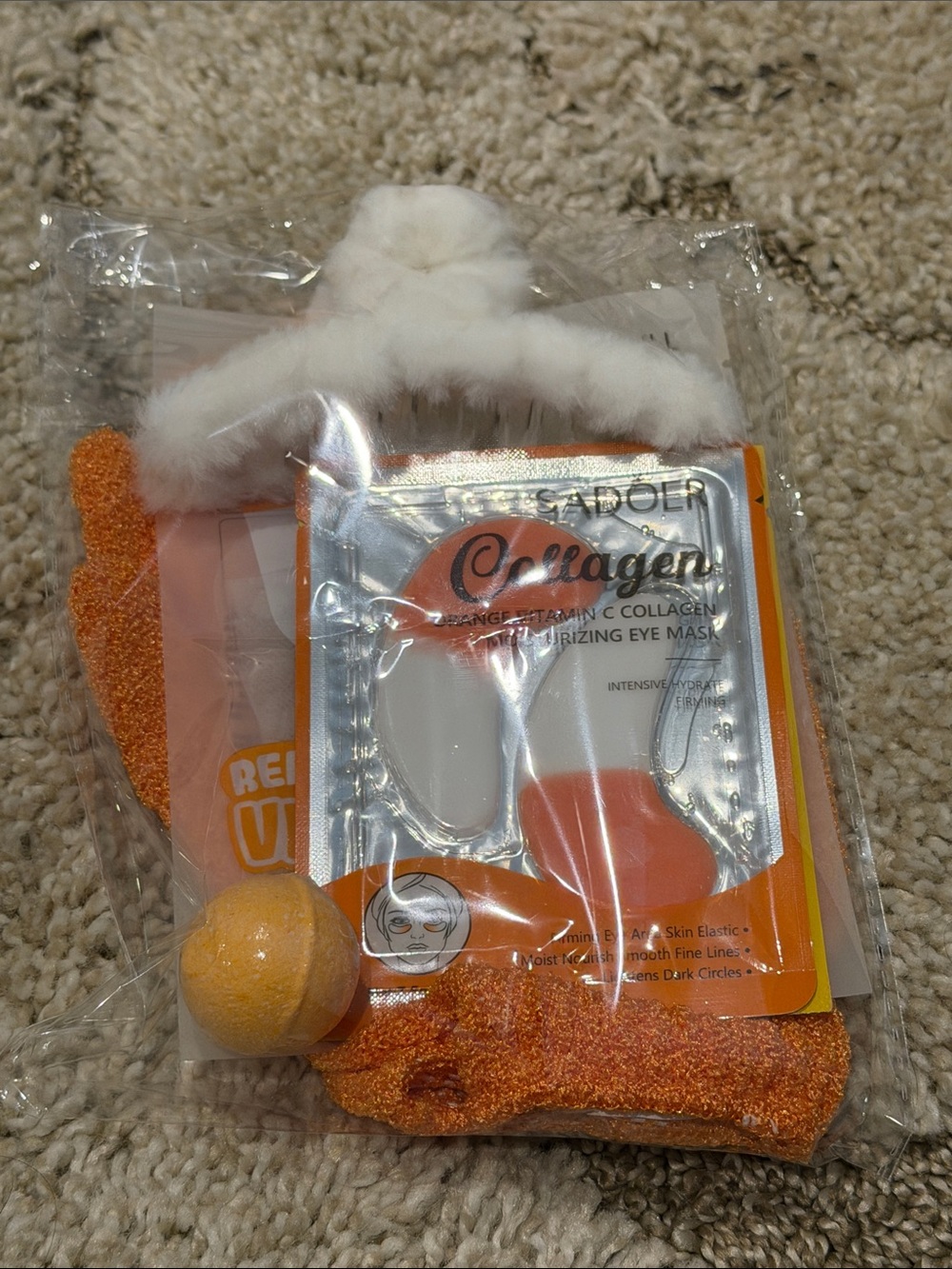 Collagen Hydrating Eye Mask & Bath Set - Orange